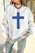Faith Polka Dot Reversible Mock Neck Sweatshirt
