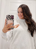 Game Day Sequin Mock Neck Sweatshirt