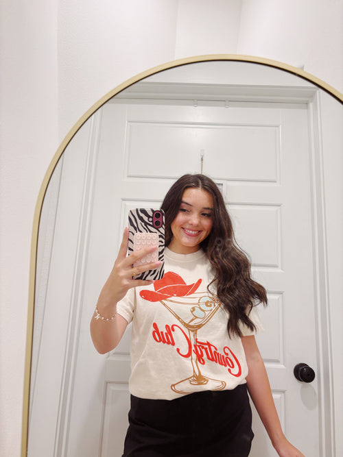 Cowboy Country Club Martini Tee
