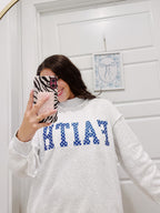 Faith Polka Dot Reversible Mock Neck Sweatshirt